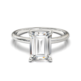 에메랄드 다이아몬드 1cts가 포함된 클래식 솔리테어 약혼 반지