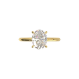 Half Round Solitaire Frame 1.8mm Yellow Gold