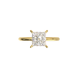 Half Round Solitaire Frame 1.8mm Yellow Gold