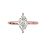 Half Round Solitaire Frame 1.8mm Yellow Gold