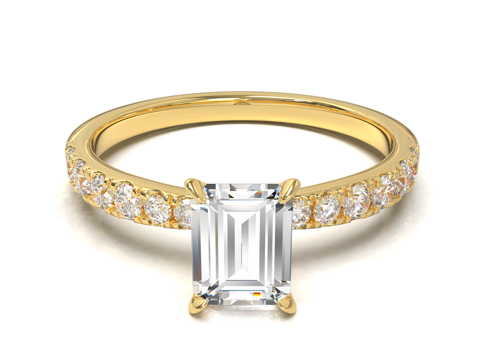 Montura Pavé 33,22,11 Oro Amarillo