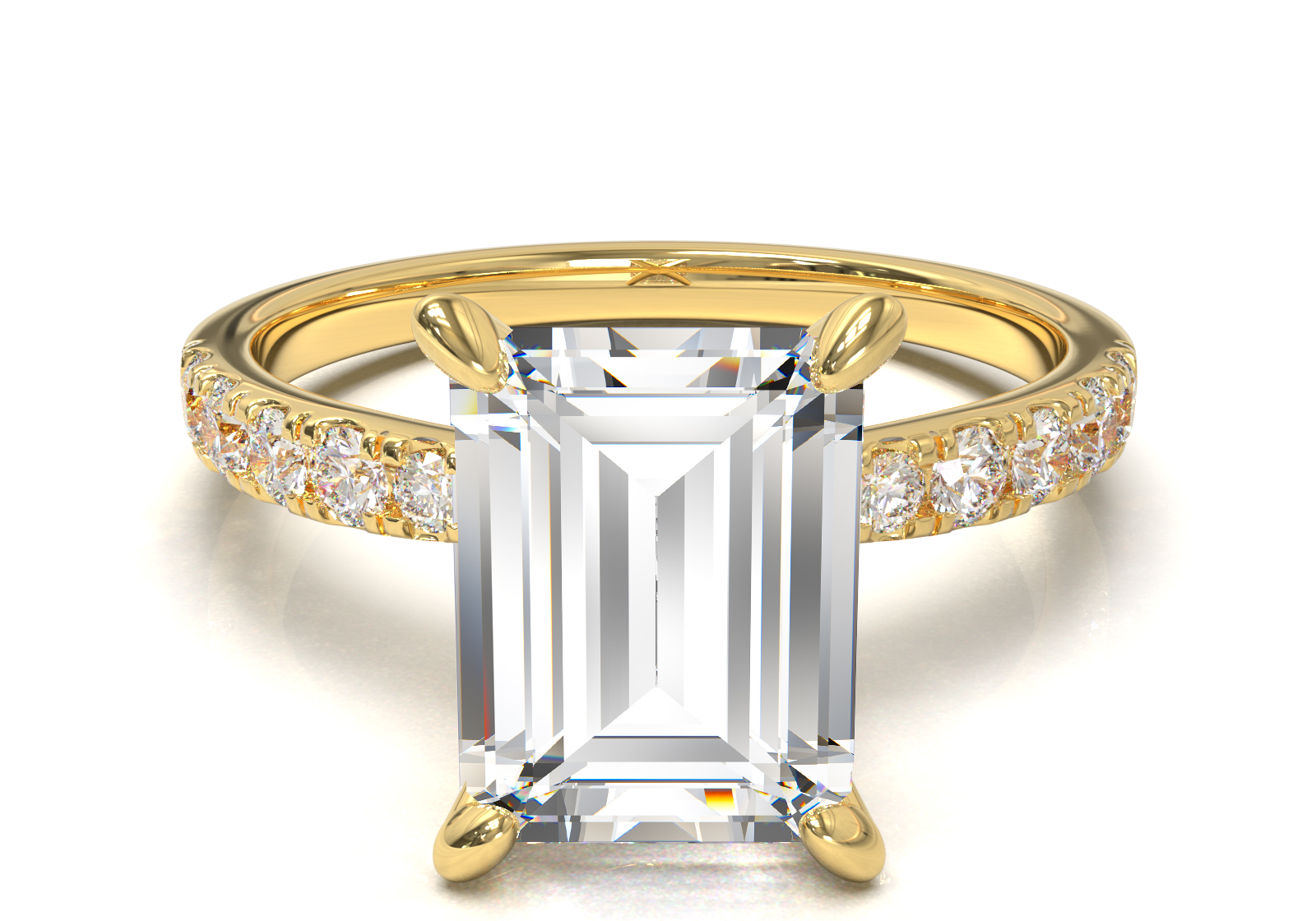 Montura Pavé 33,22,11 Oro Amarillo