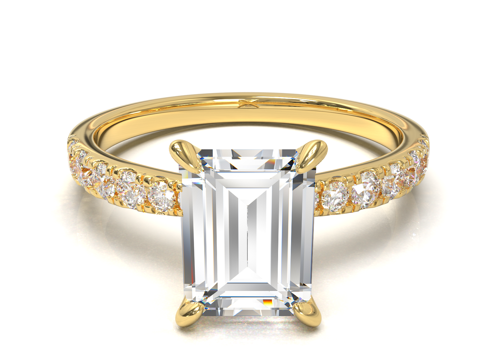 Montura Pavé 33,22,11 Oro Amarillo