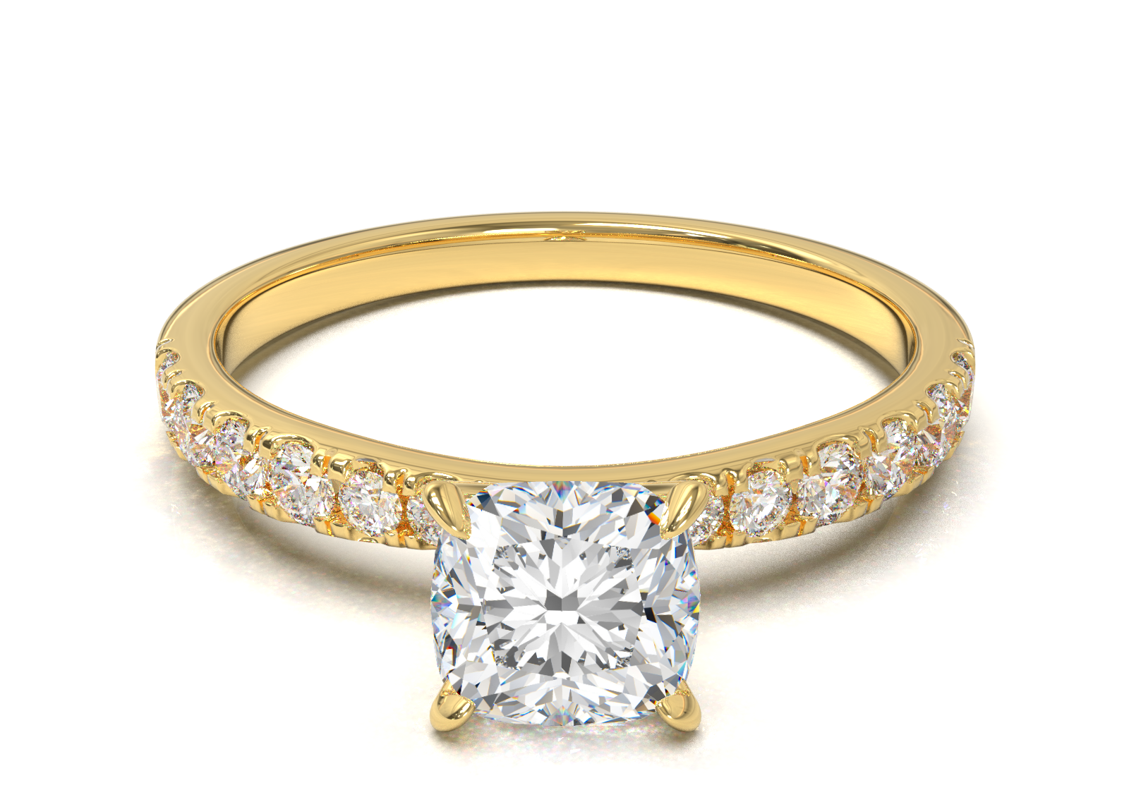 Montura Pavé 33,22,11 Oro Amarillo