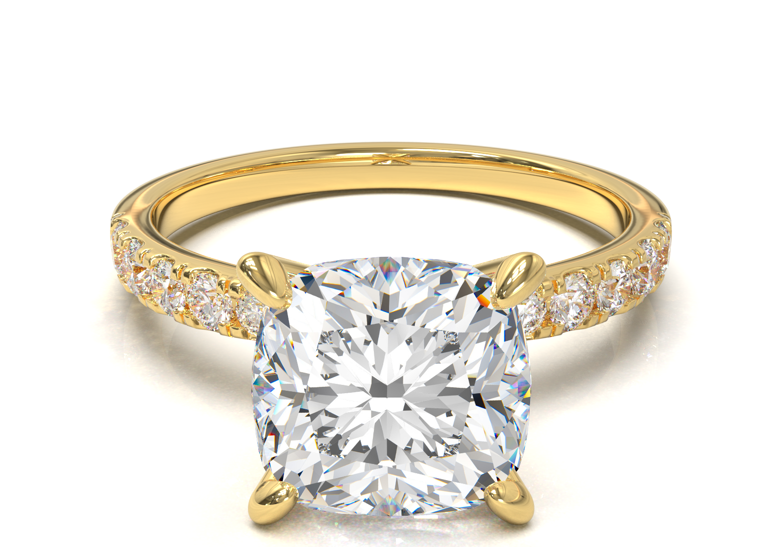 Montura Pavé 33,22,11 Oro Amarillo