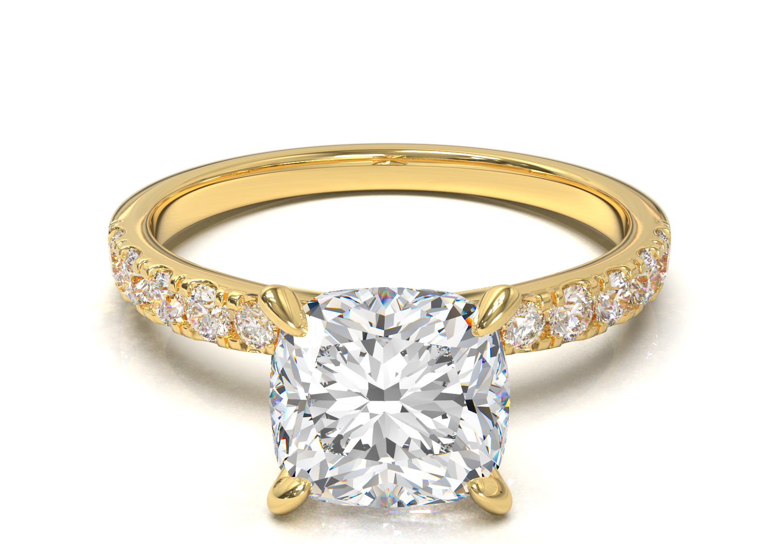 Montura Pavé 33,22,11 Oro Amarillo