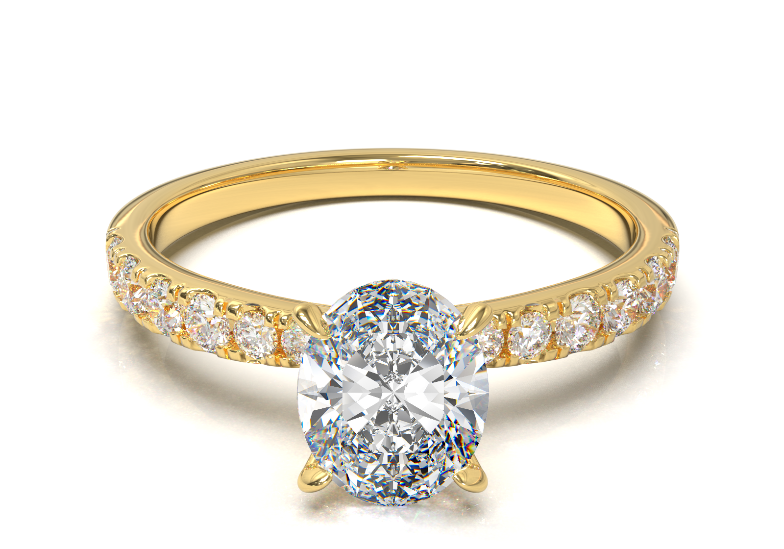 Montura Pavé 33,22,11 Oro Amarillo