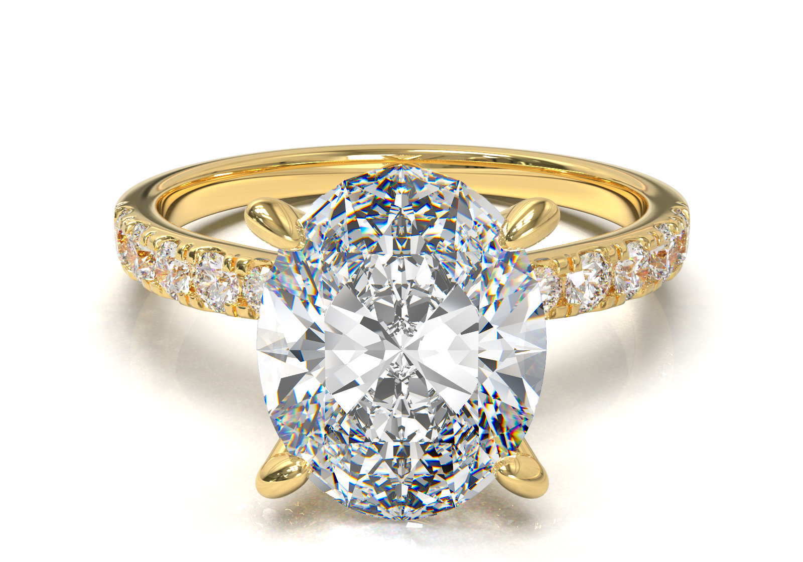 Montura Pavé 33,22,11 Oro Amarillo