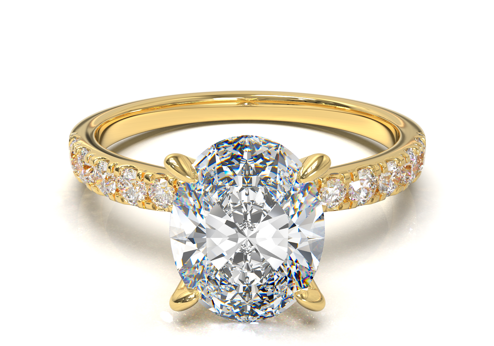 Montura Pavé 33,22,11 Oro Amarillo