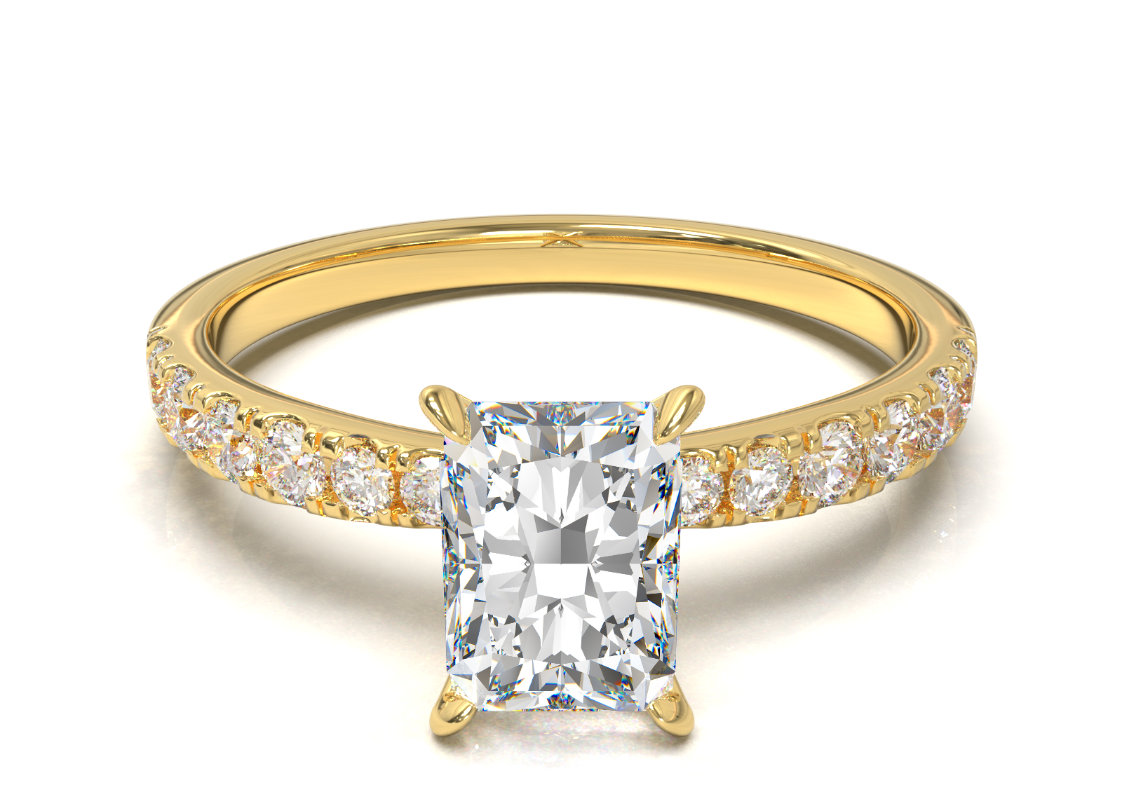 Montura Pavé 33,22,11 Oro Amarillo