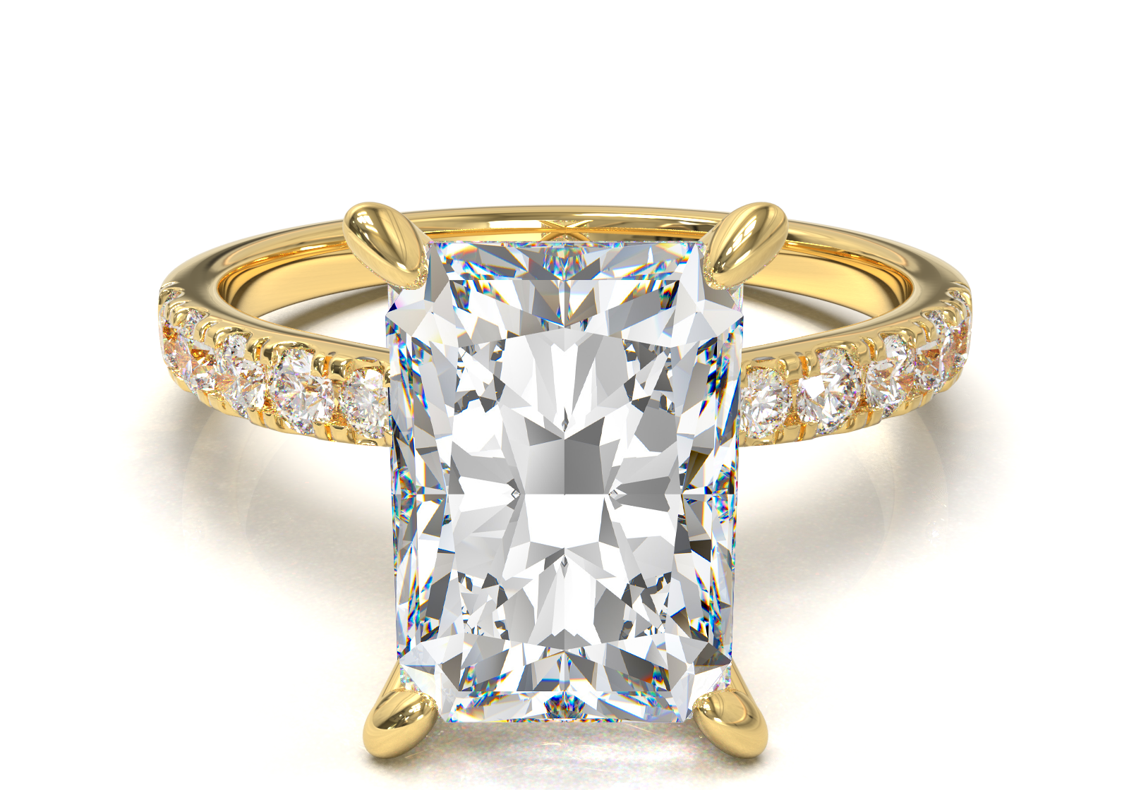 Montura Pavé 33,22,11 Oro Amarillo