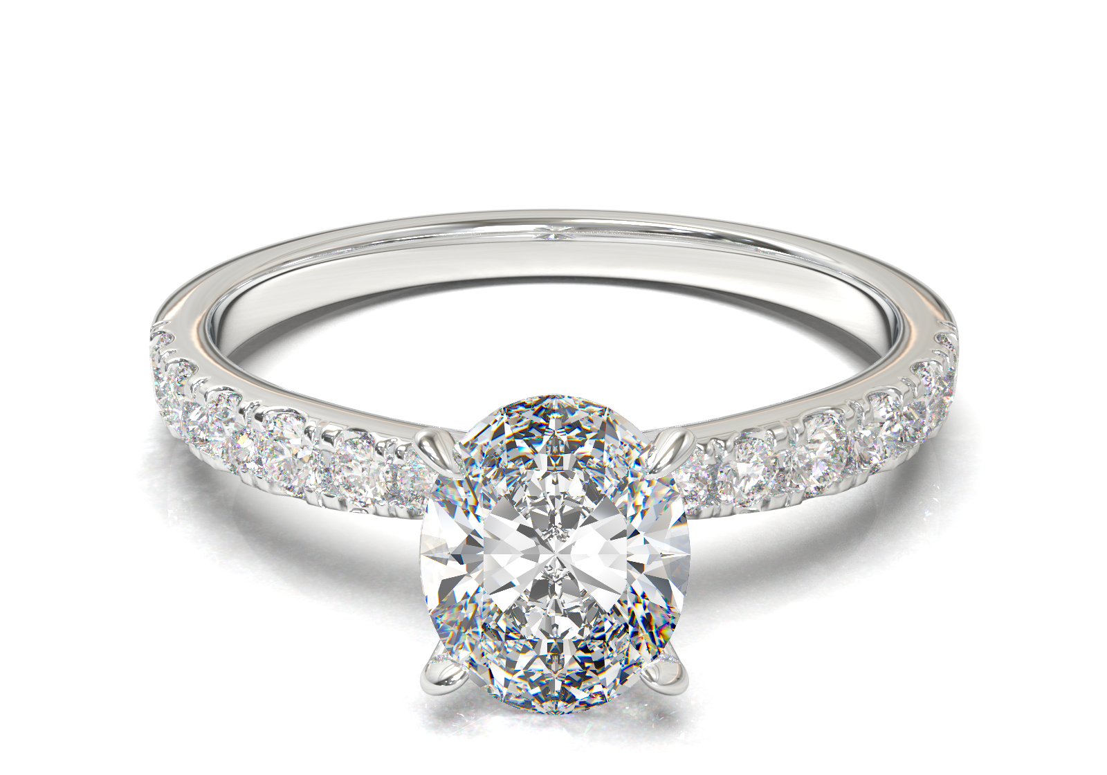 Montura Pavé 33,22,11 Oro Blanco