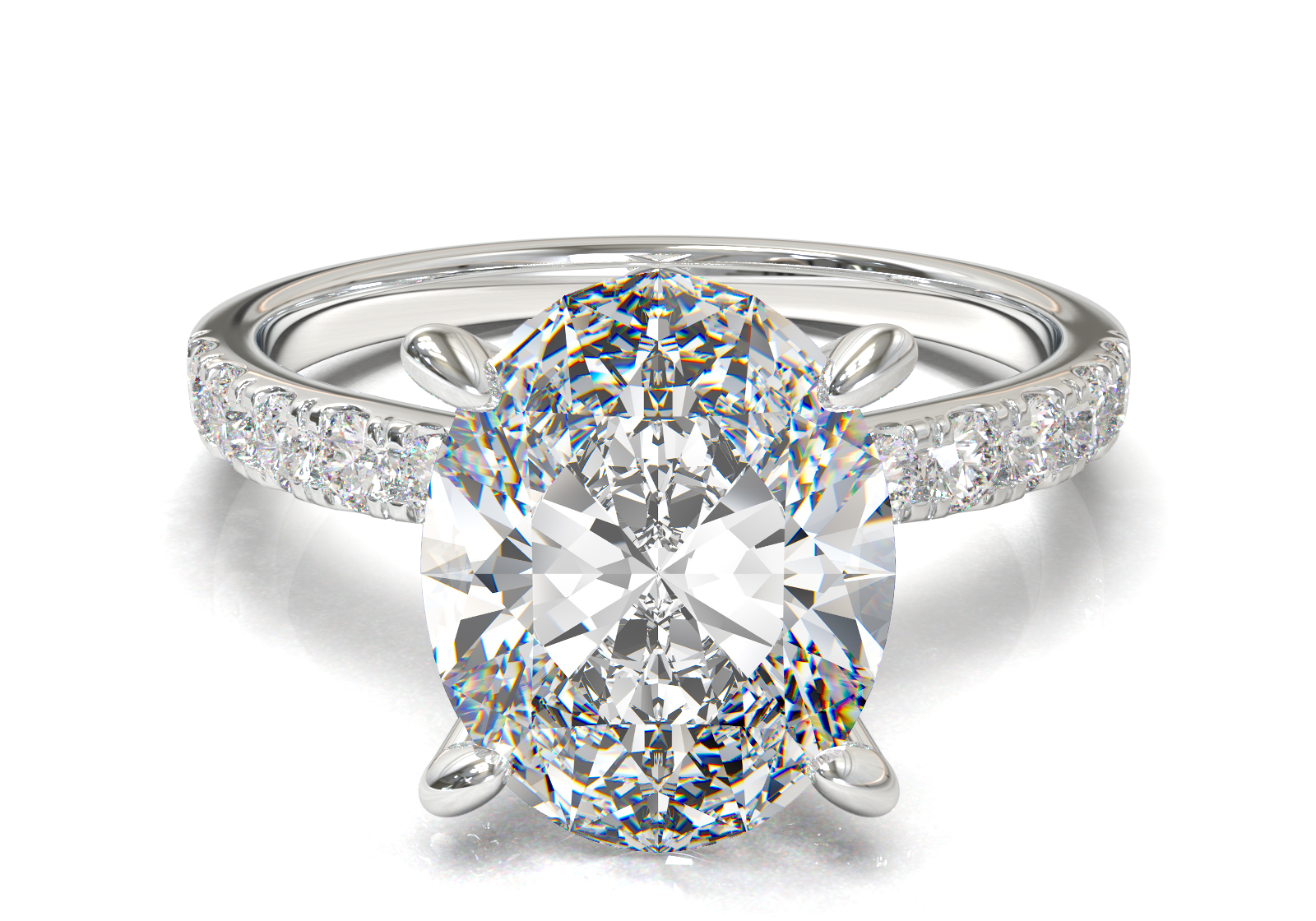 Montura Pavé 33,22,11 Oro Blanco