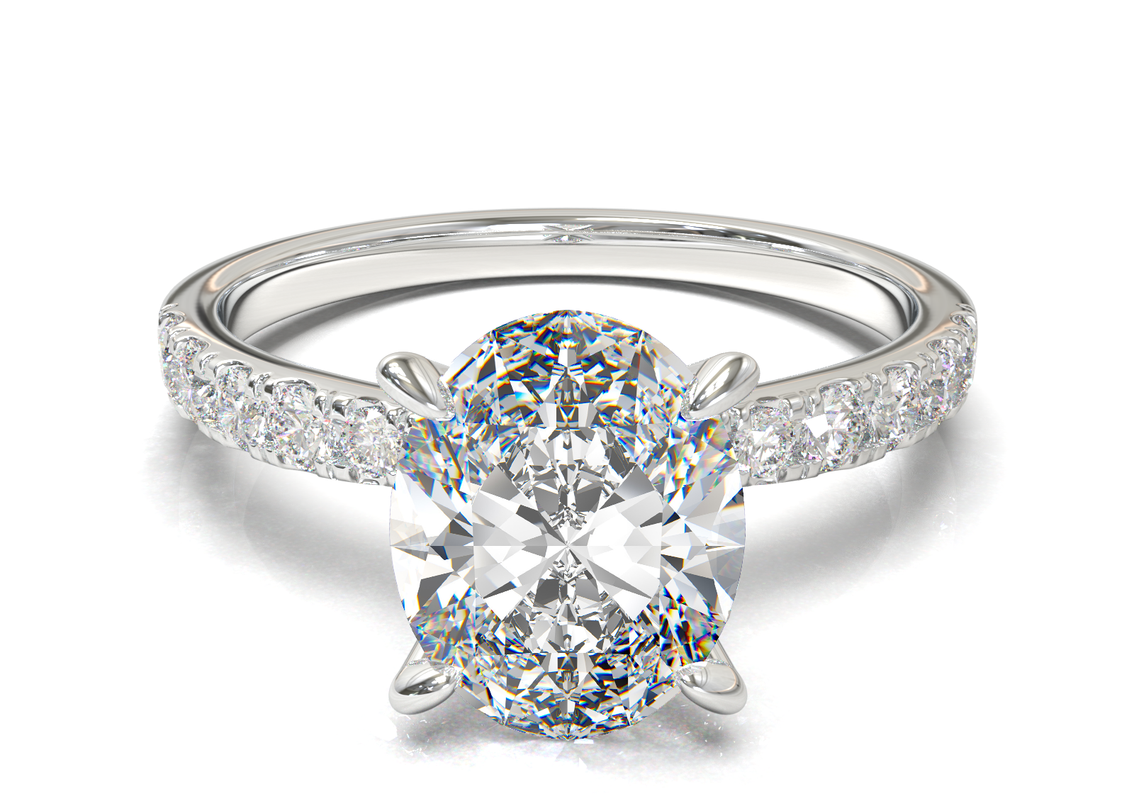 Montura Pavé 33,22,11 Oro Blanco