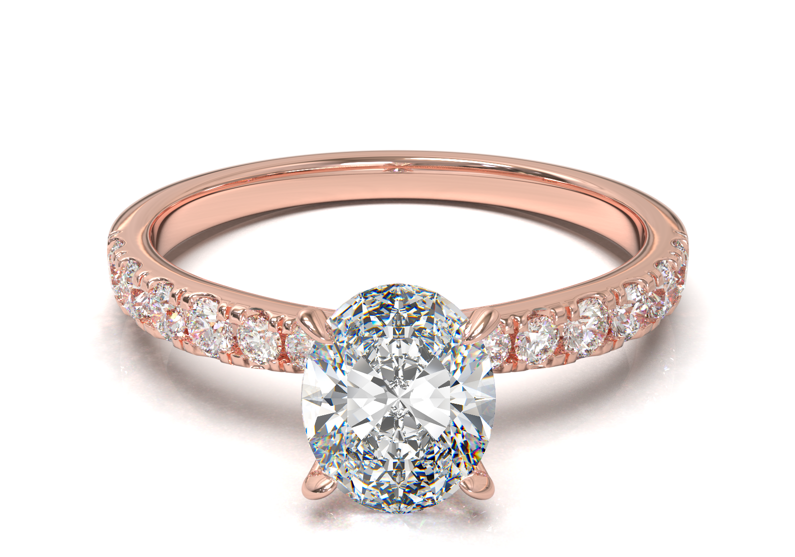 Montura Pavé 33,22,11 Oro Rosa