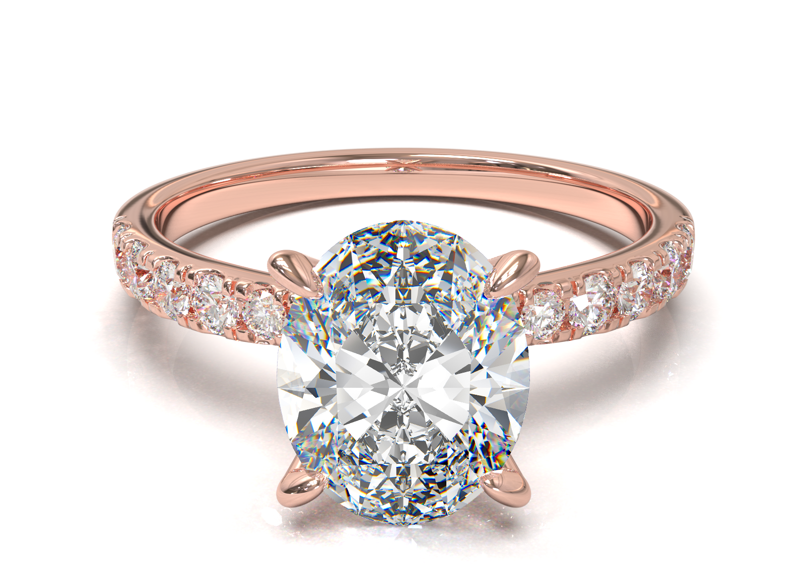 Montura Pavé 33,22,11 Oro Rosa