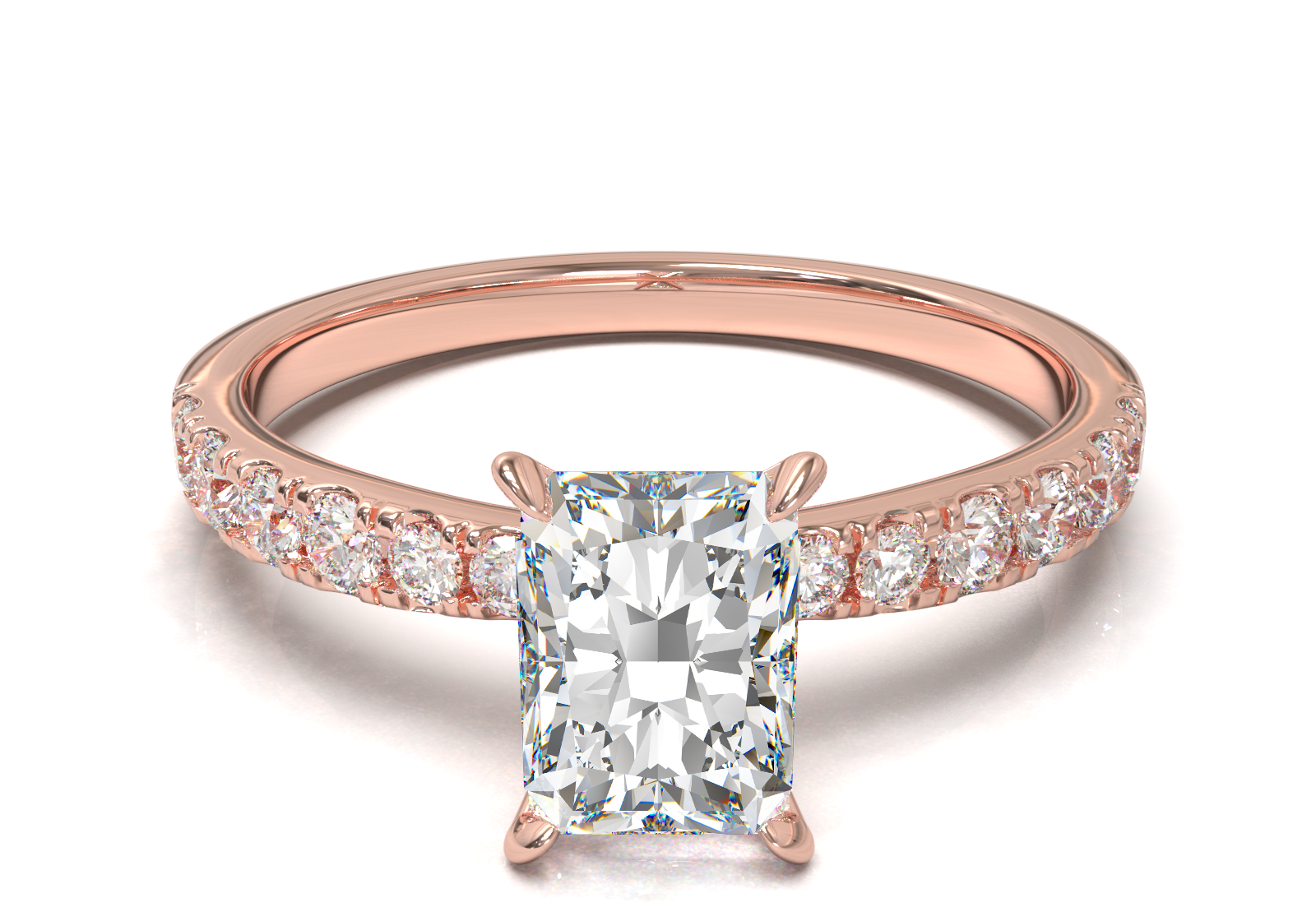 Montura Pavé 33,22,11 Oro Rosa