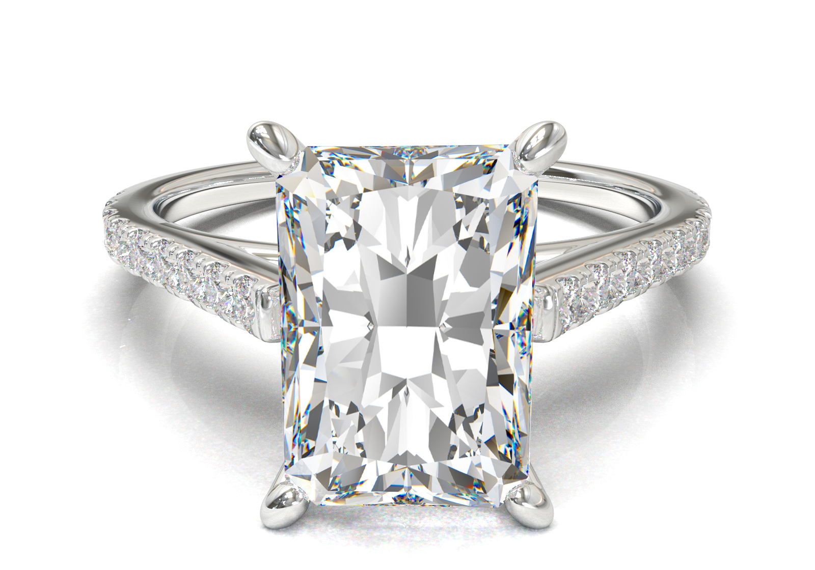 Montura Pavé 0.01 Catedral Oro Blanco