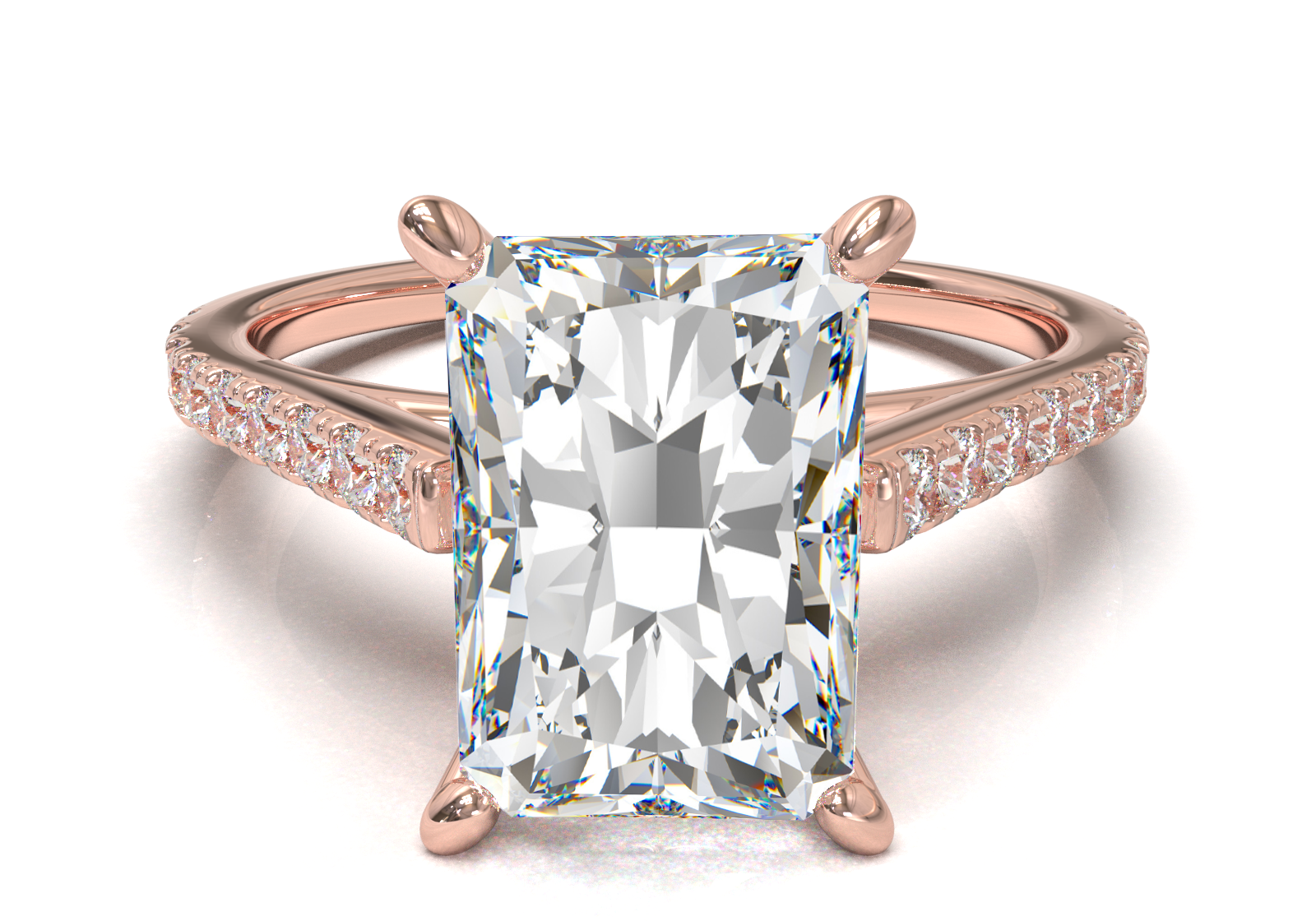 Montura Pavé 0.01 Catedral Oro Rosa