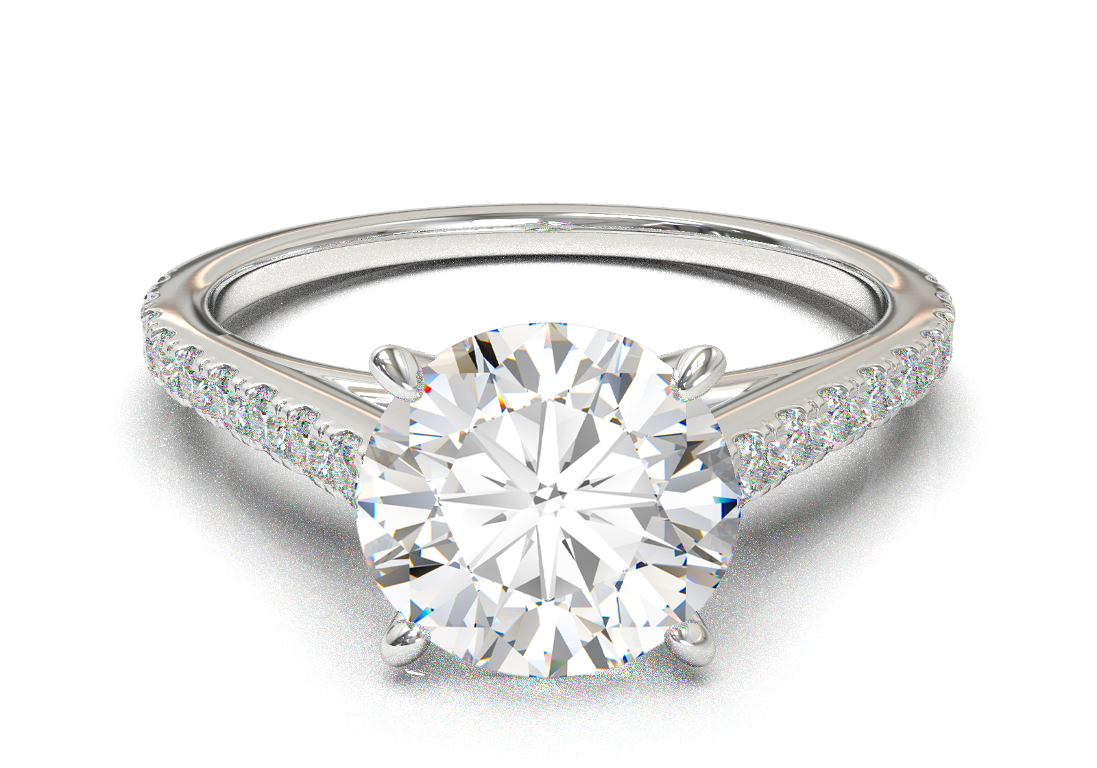 Montura Pavé 0.01 Catedral Oro Blanco