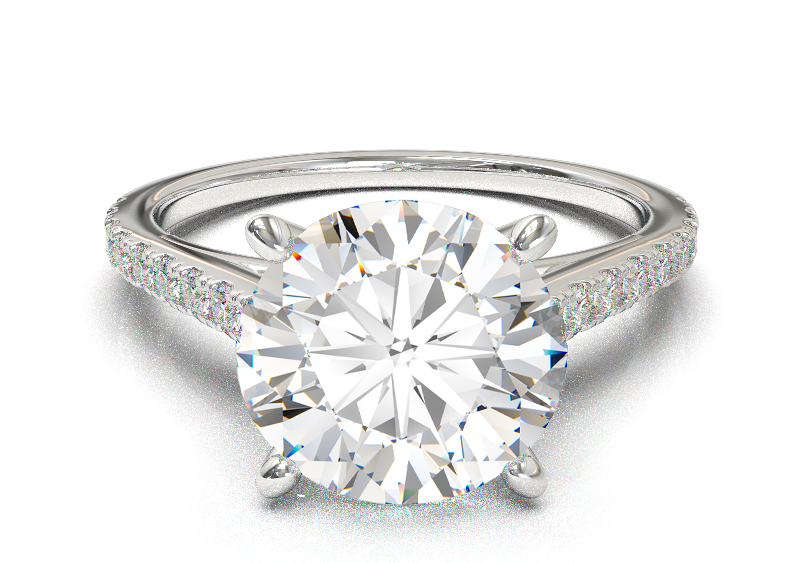 Montura Pavé 0.01 Catedral Oro Blanco