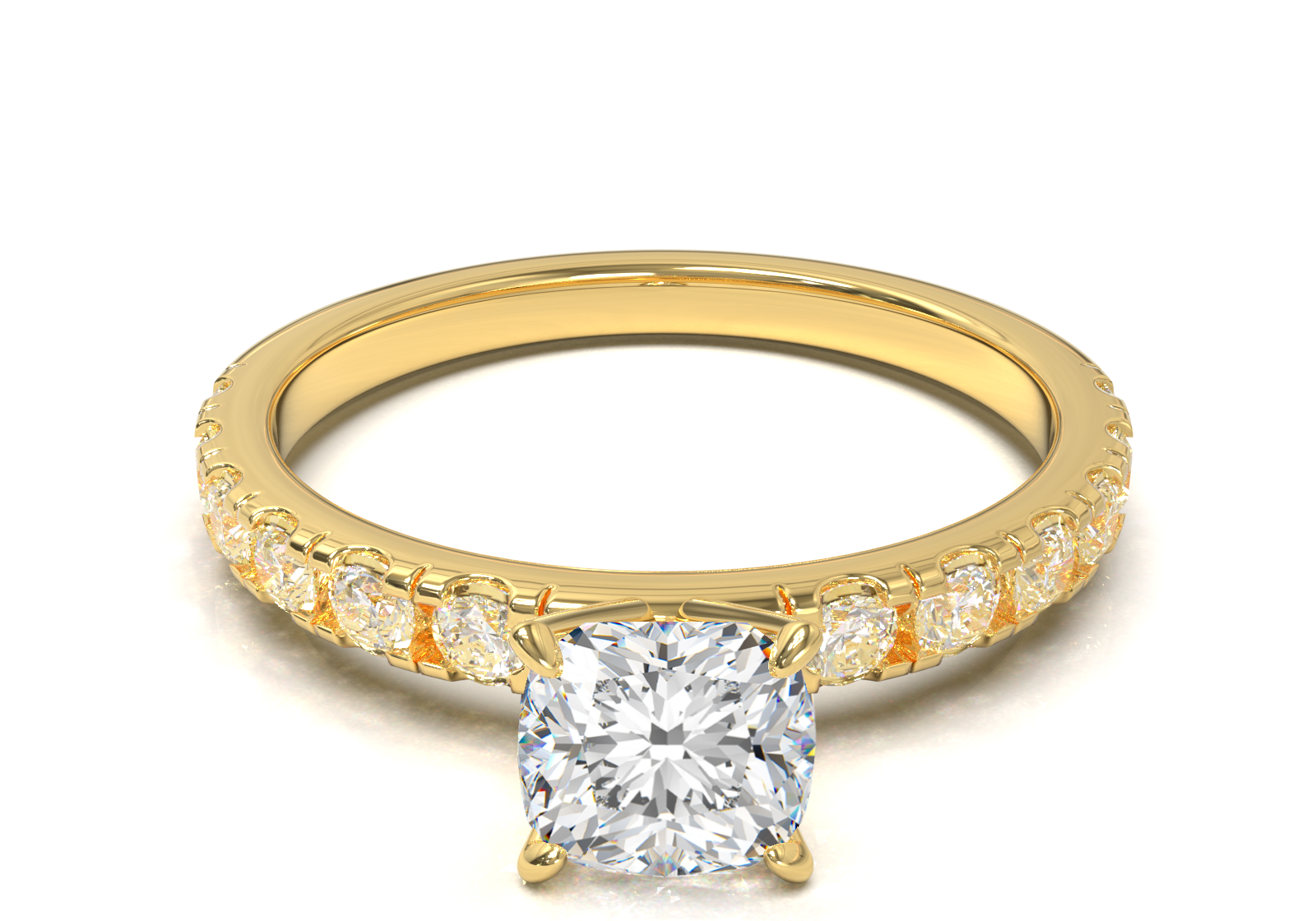 Montura Pavé 0.03 Oro Amarillo