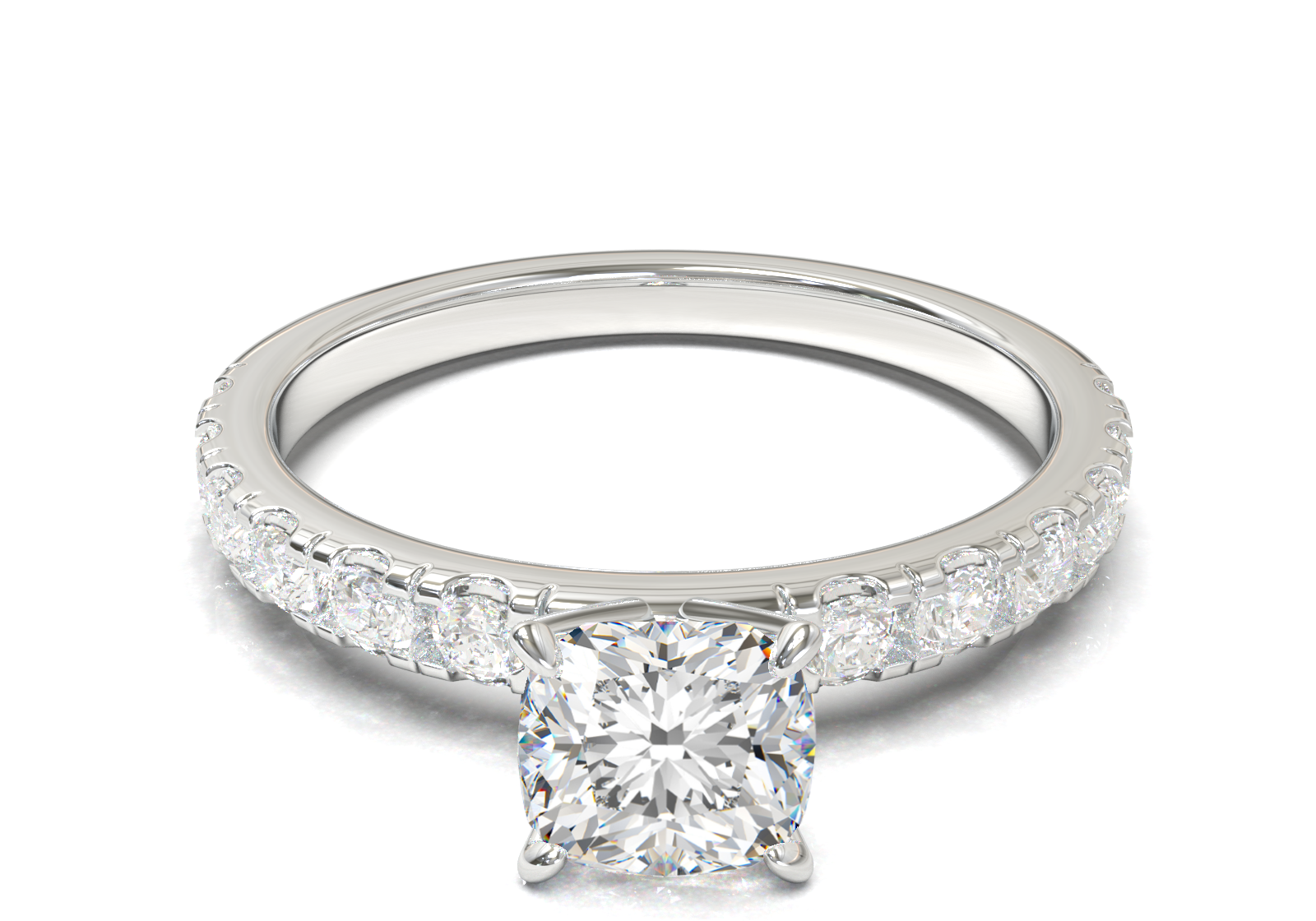 Montura Pavé 0.03 Oro Blanco