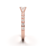 Rose Gold Half Round Pavé Frame