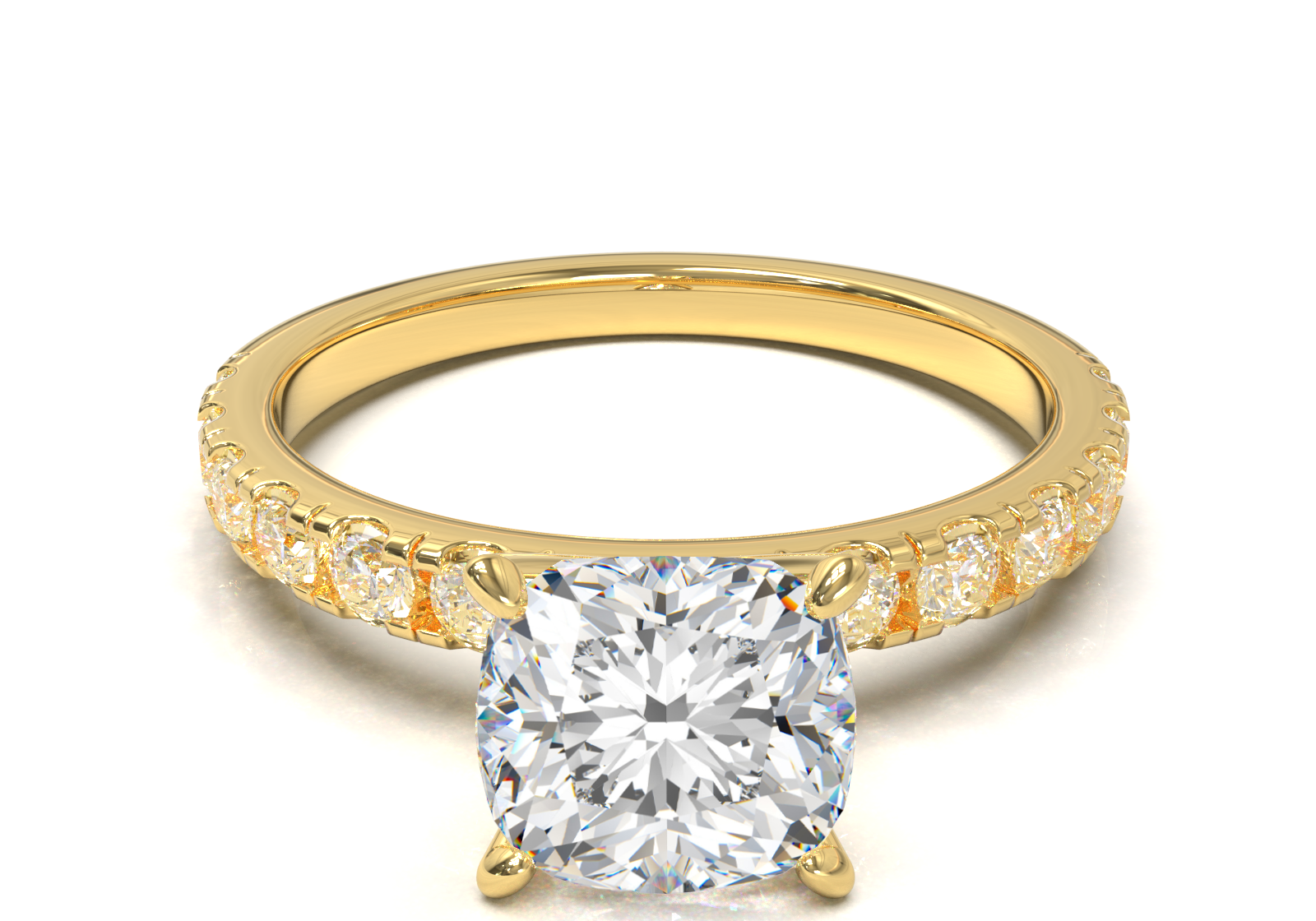 Montura Pavé 0.03 Oro Amarillo