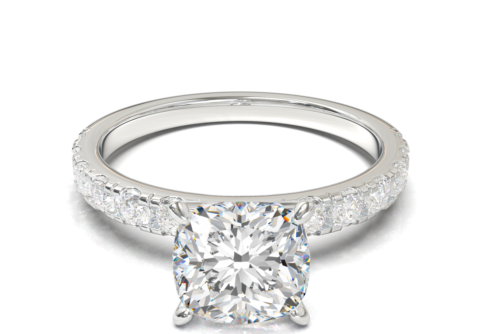 Montura Pavé 0.03 Oro Blanco