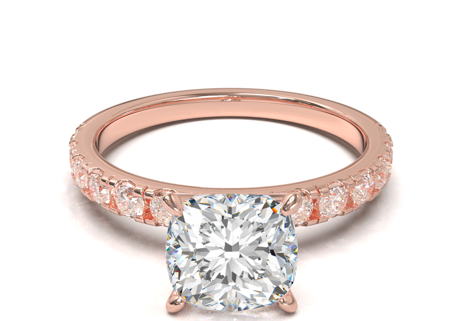 Montura Pavé 0.03 Oro Rosa