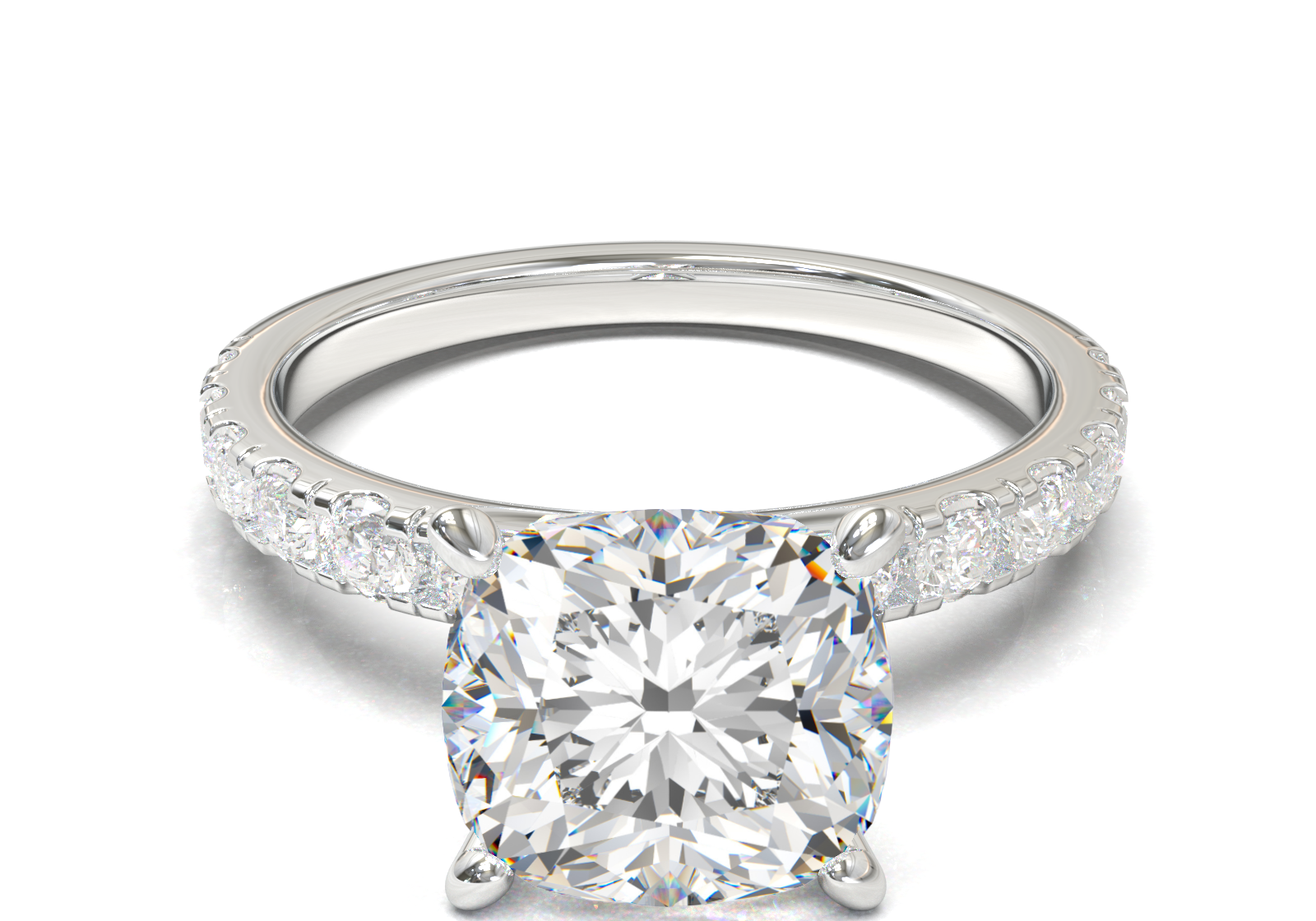 Montura Pavé 0.03 Oro Blanco