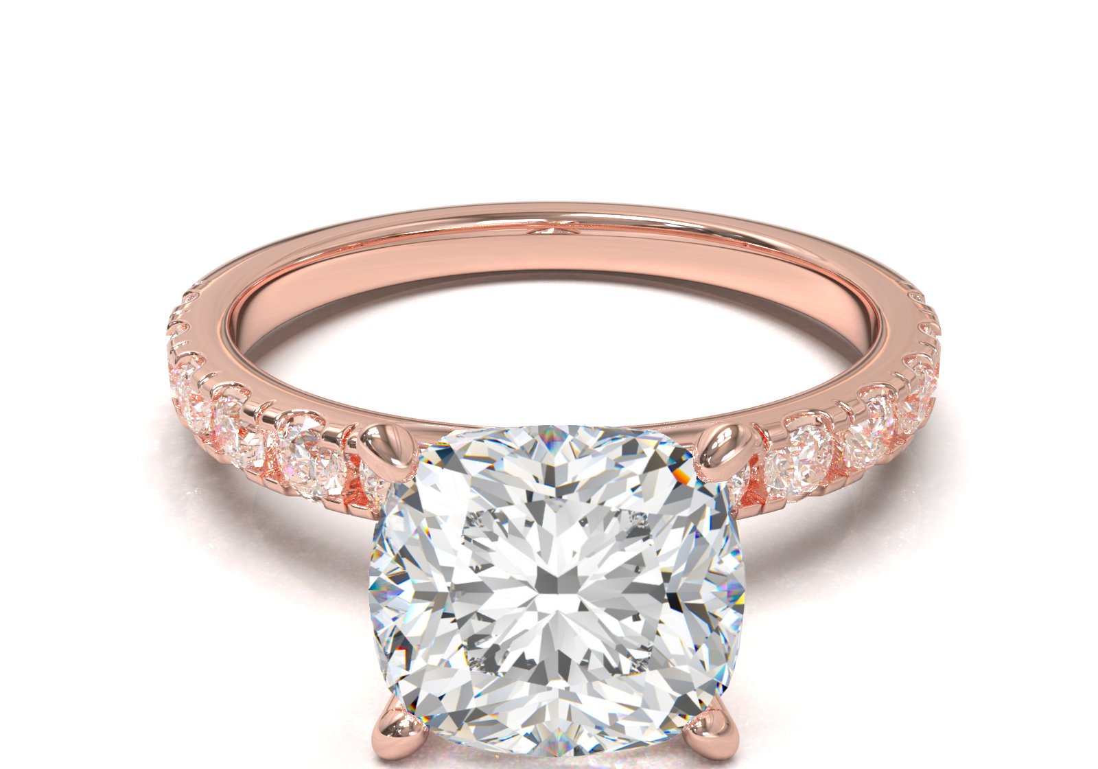 Montura Pavé 0.03 Oro Rosa