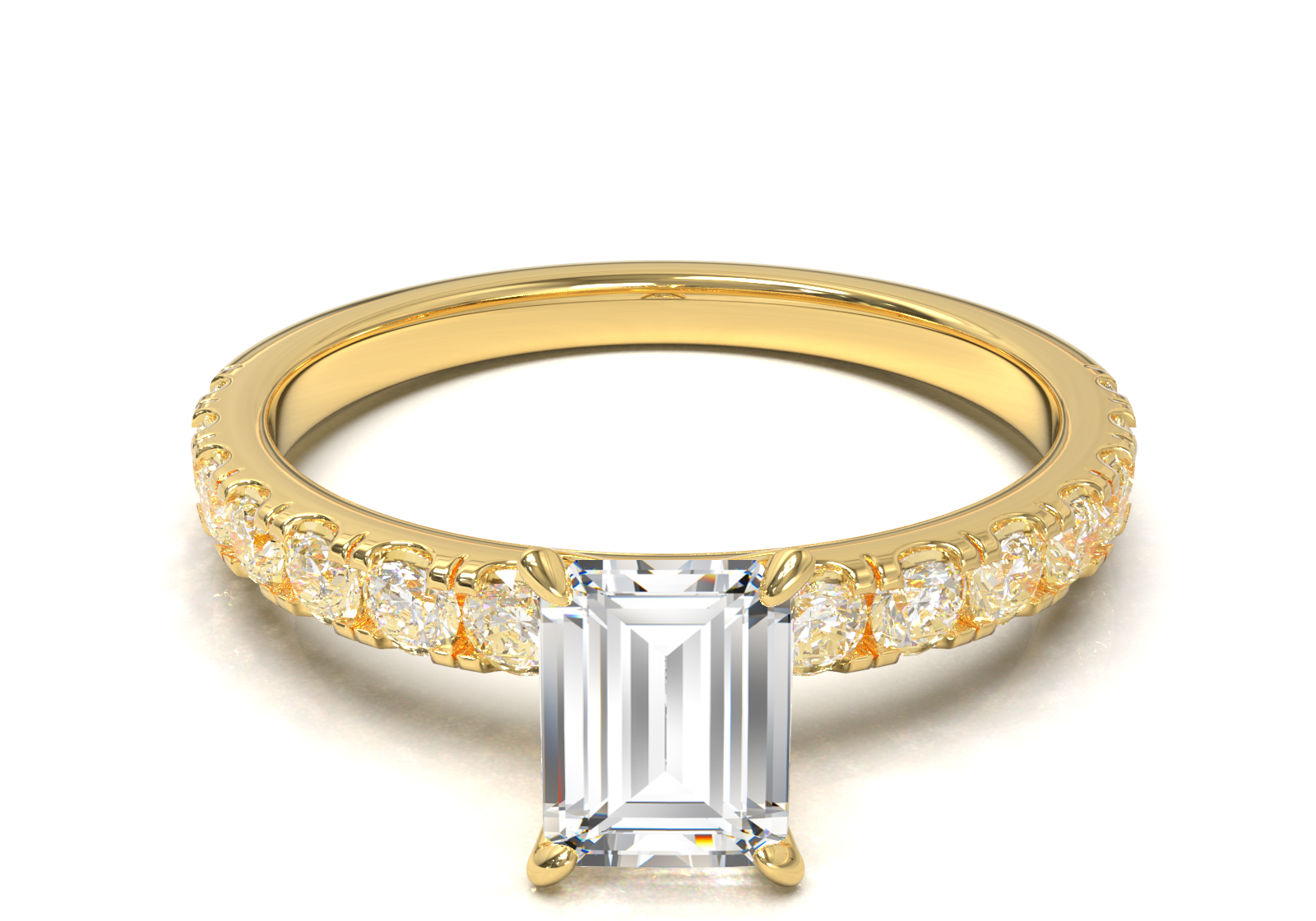 Montura Pavé 0.03 Oro Amarillo