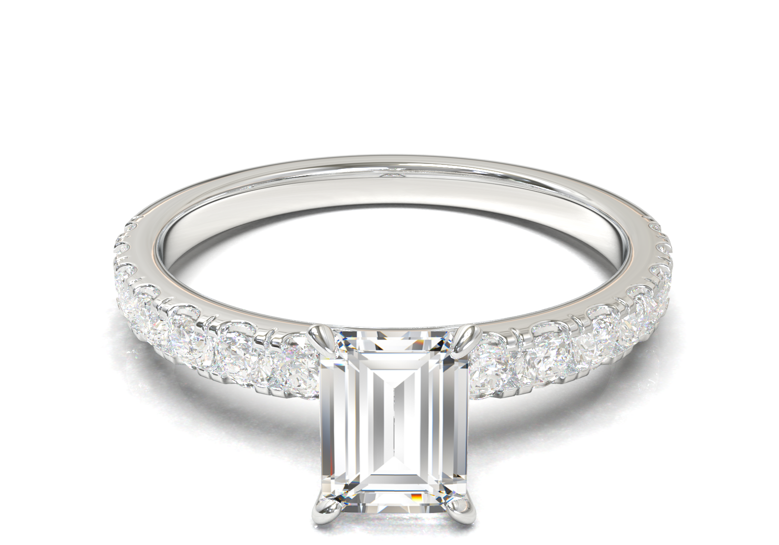 Montura Pavé 0.03 Oro Blanco