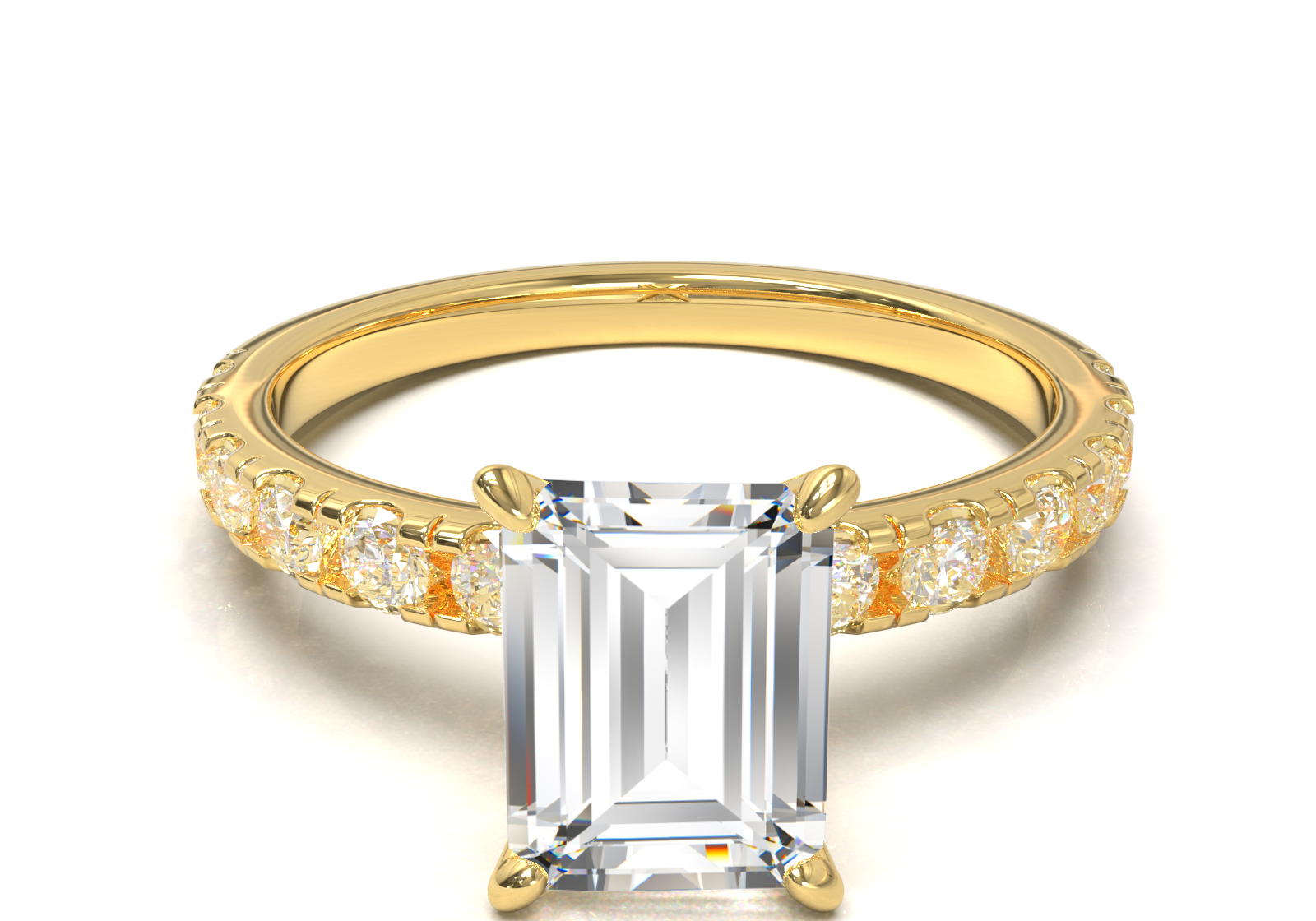 Montura Pavé 0.03 Oro Amarillo