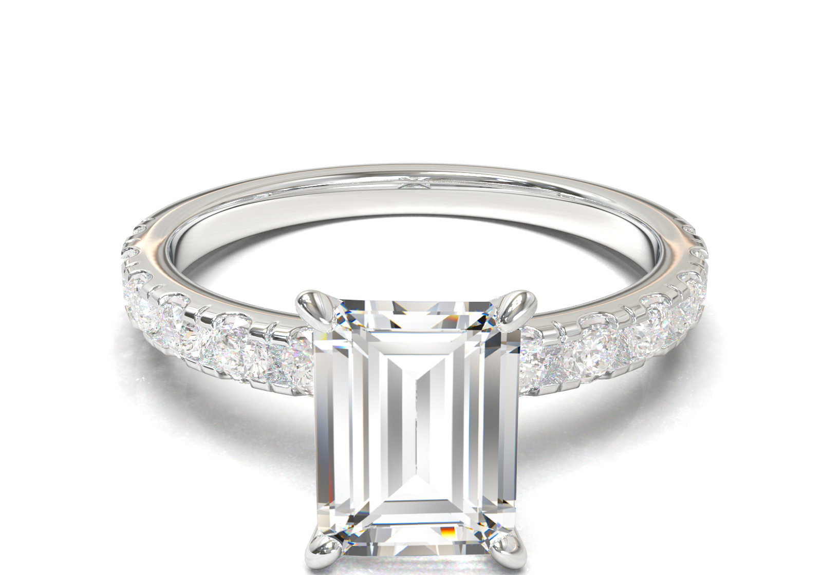 Montura Pavé 0.03 Oro Blanco