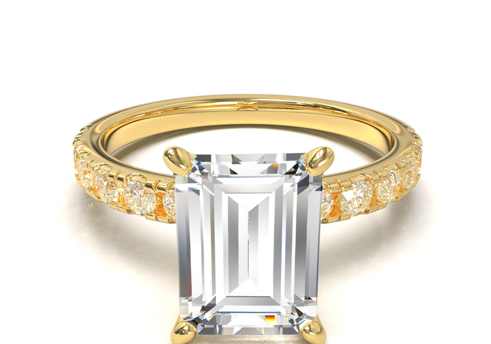 Montura Pavé 0.03 Oro Amarillo