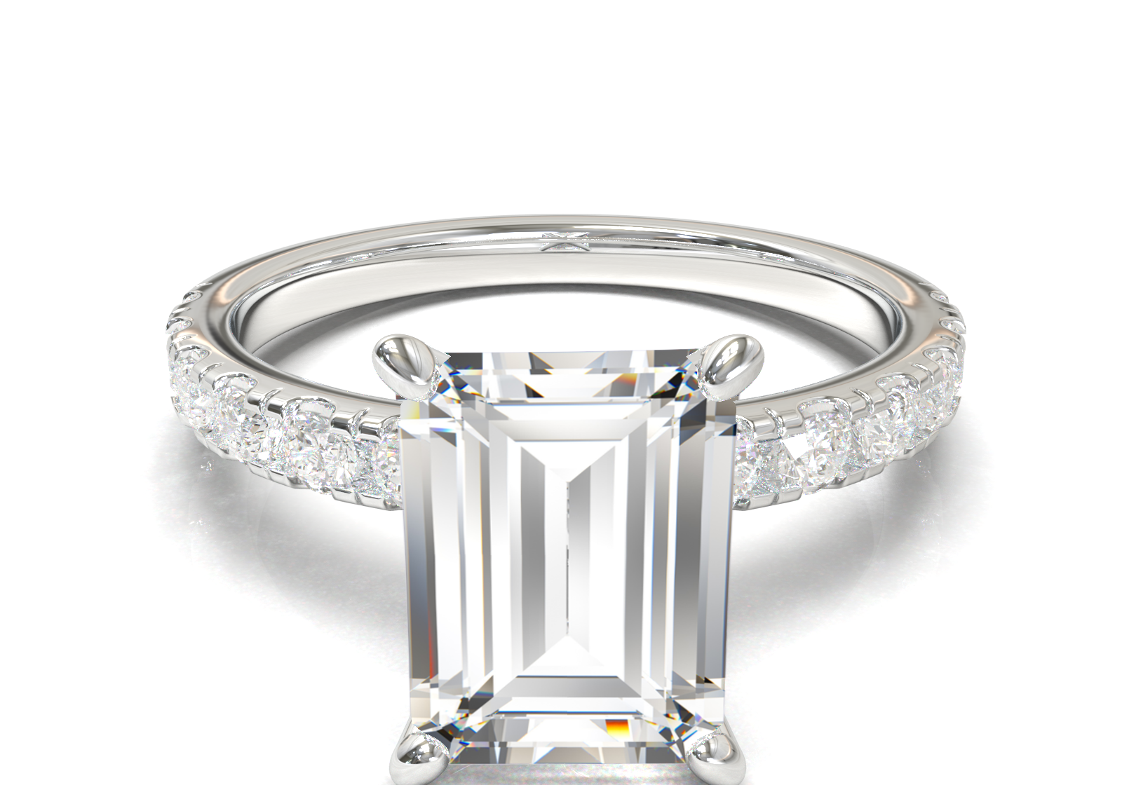 Montura Pavé 0.03 Oro Blanco