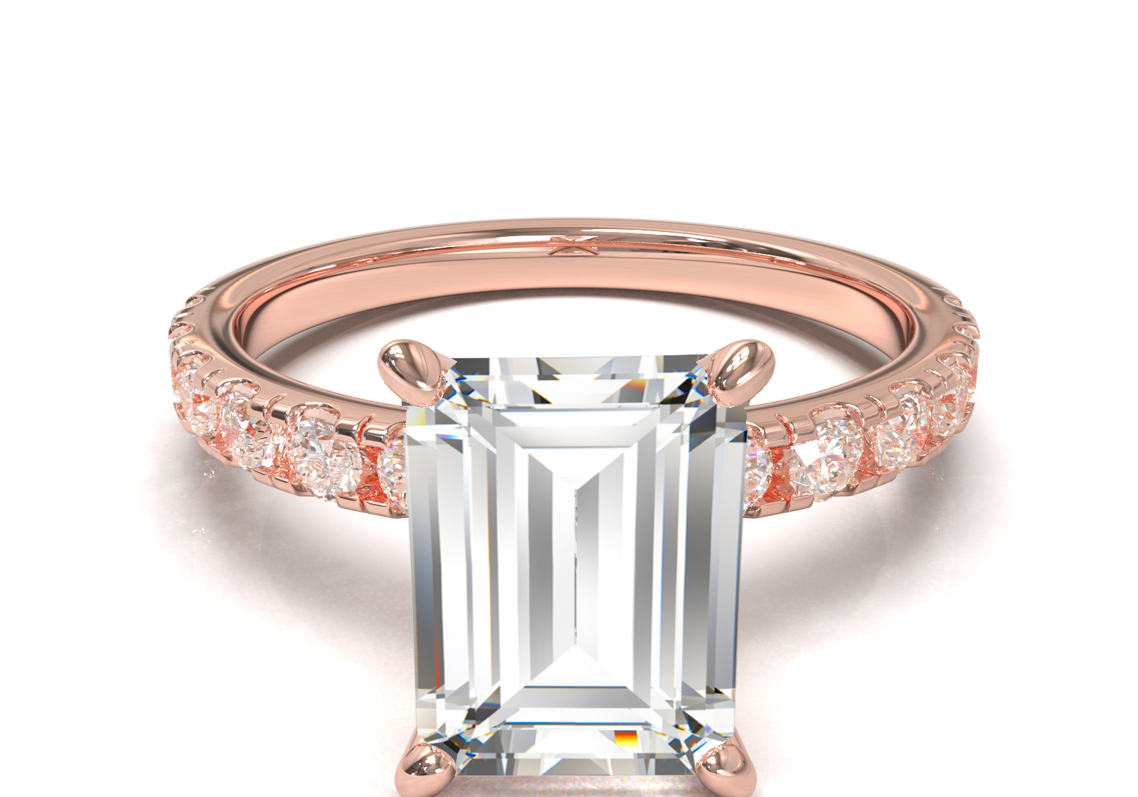 Montura Pavé 0.03 Oro Rosa