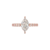 Rose Gold Half Round Pavé Frame