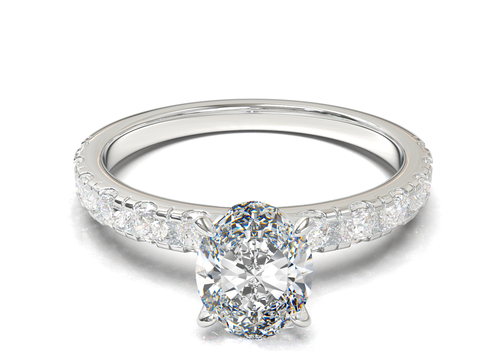 Montura Pavé 0.03 Oro Blanco