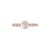 Rose Gold Half Round Pavé Frame