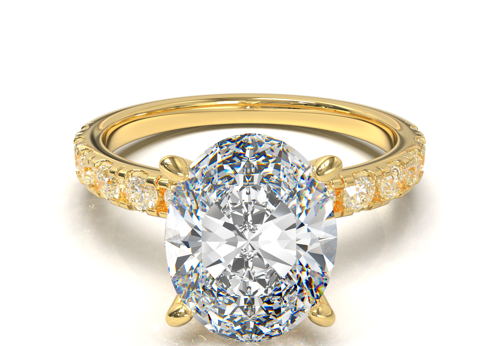 Montura Pavé 0.03 Oro Amarillo