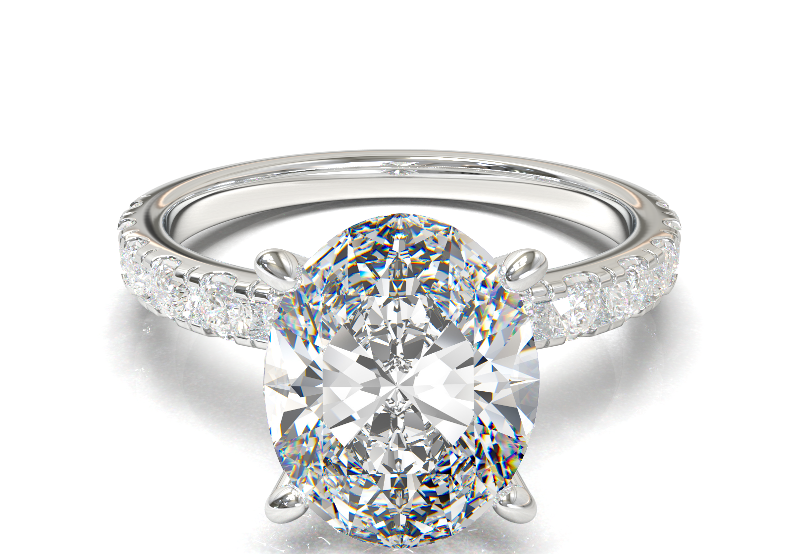 Montura Pavé 0.03 Oro Blanco