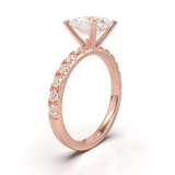 Rose Gold Half Round Pavé Frame