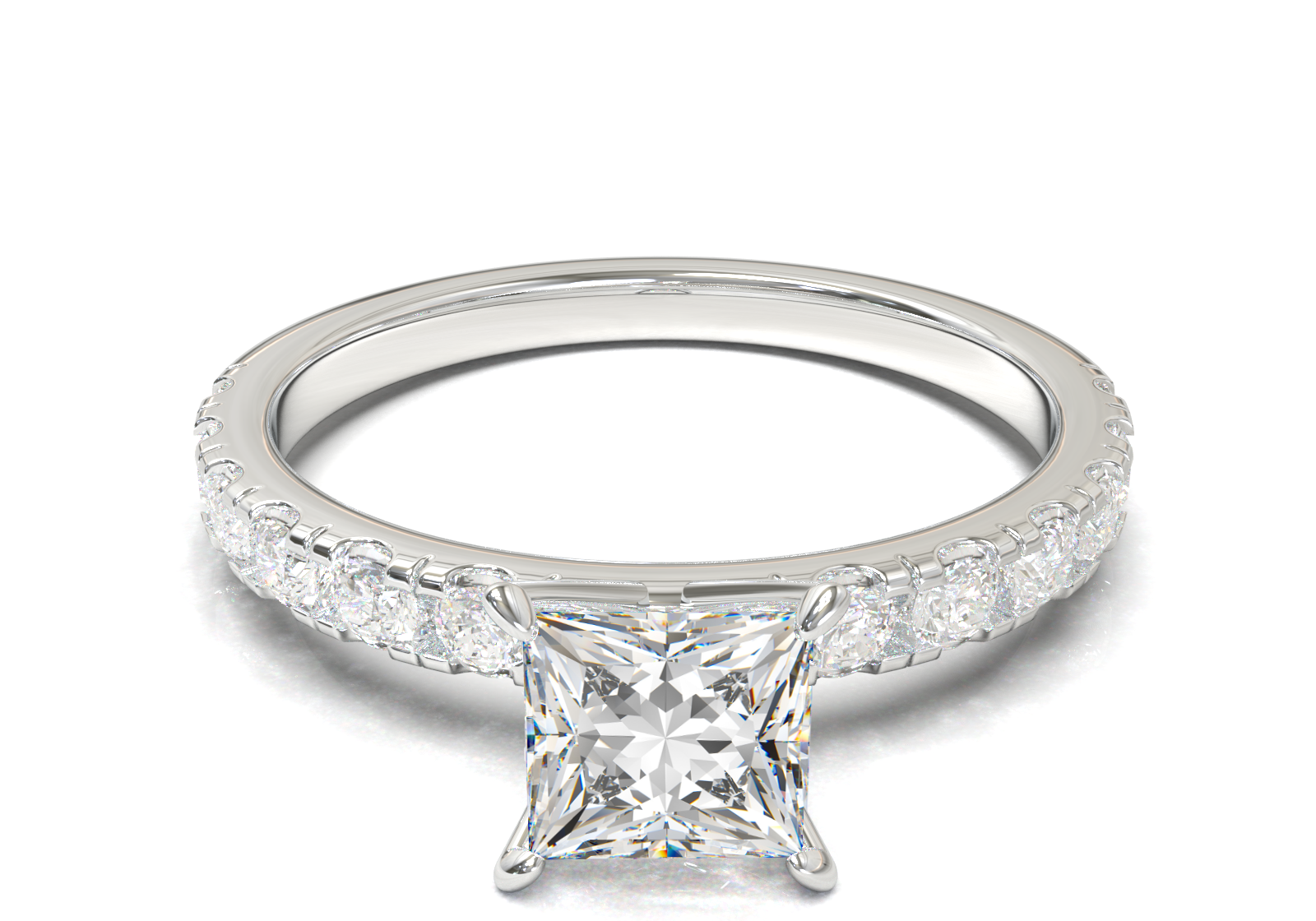 Montura Pavé 0.03 Oro Blanco