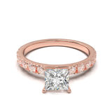 Rose Gold Half Round Pavé Frame