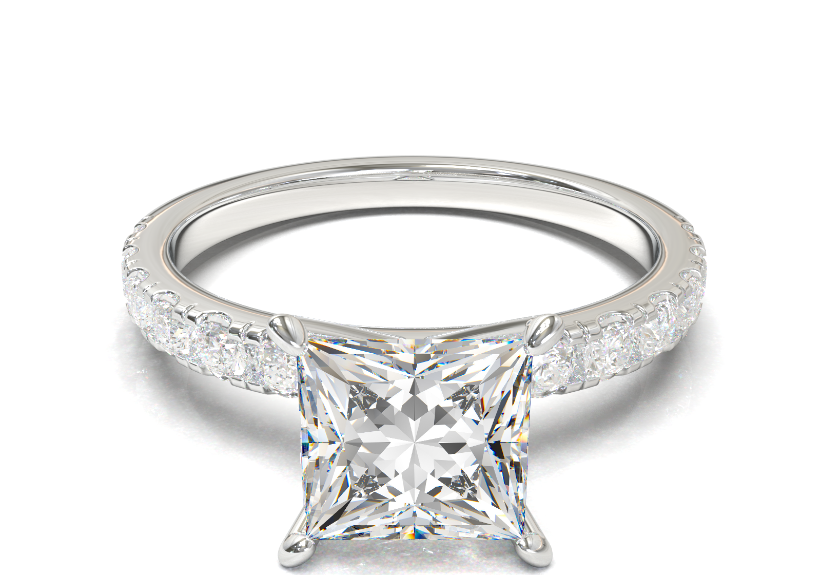 Montura Pavé 0.03 Oro Blanco