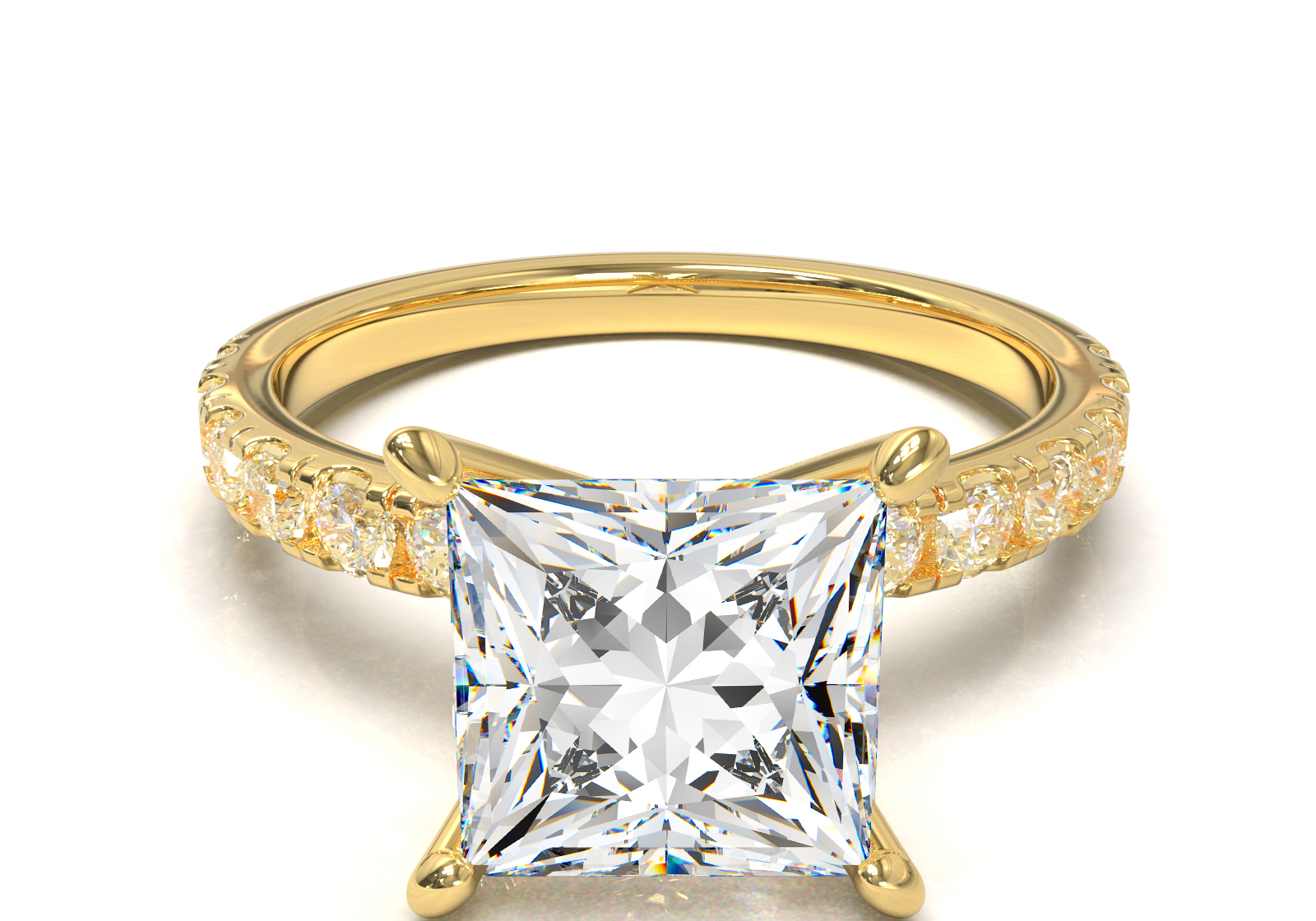 Montura Pavé 0.03 Oro Amarillo